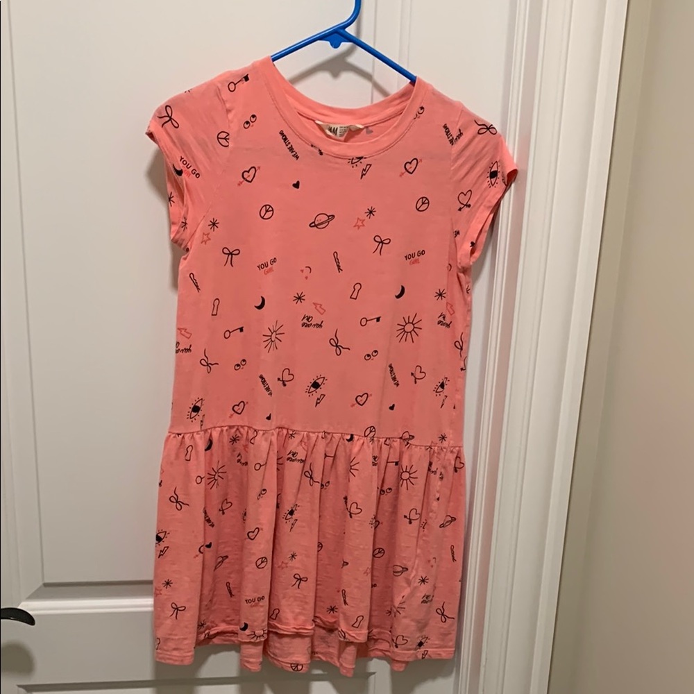 Girls' Pink Graphic Dress
